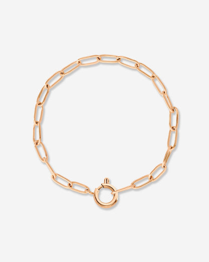 Oval Links Charm Bracelet Roségold
