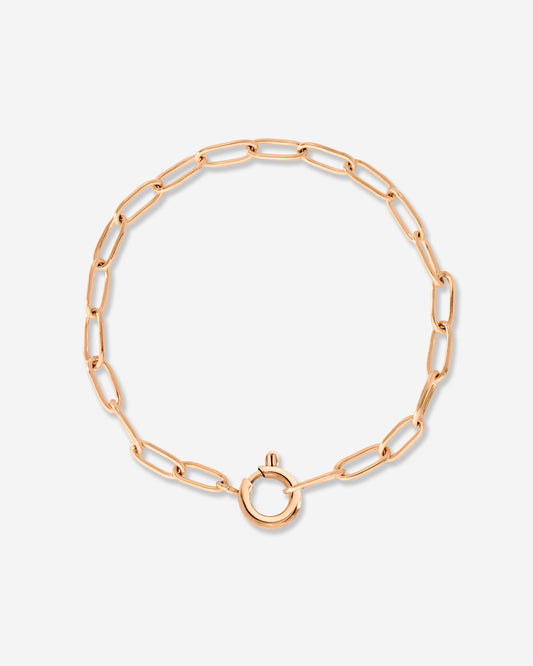 Oval Links Charm Bracelet Roségold