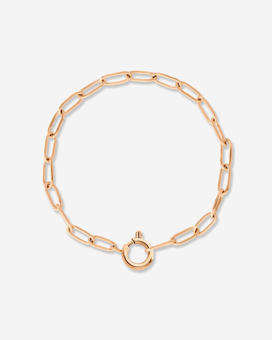Oval Links Charm Bracelet Roségold