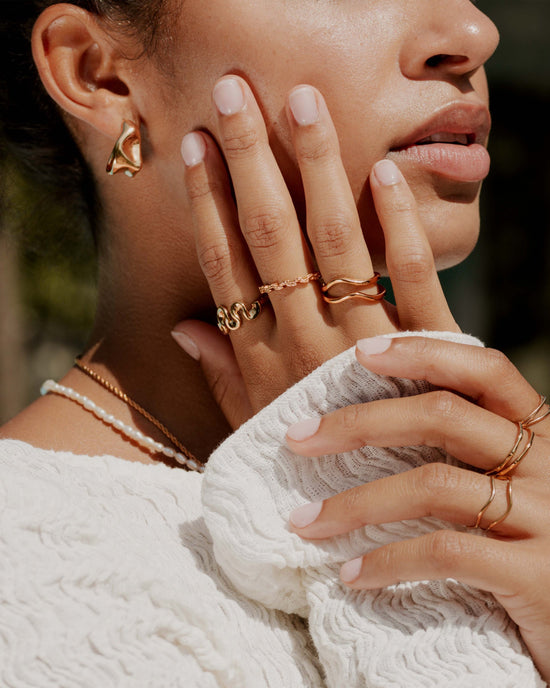 Gentle Curve Ring Roségold