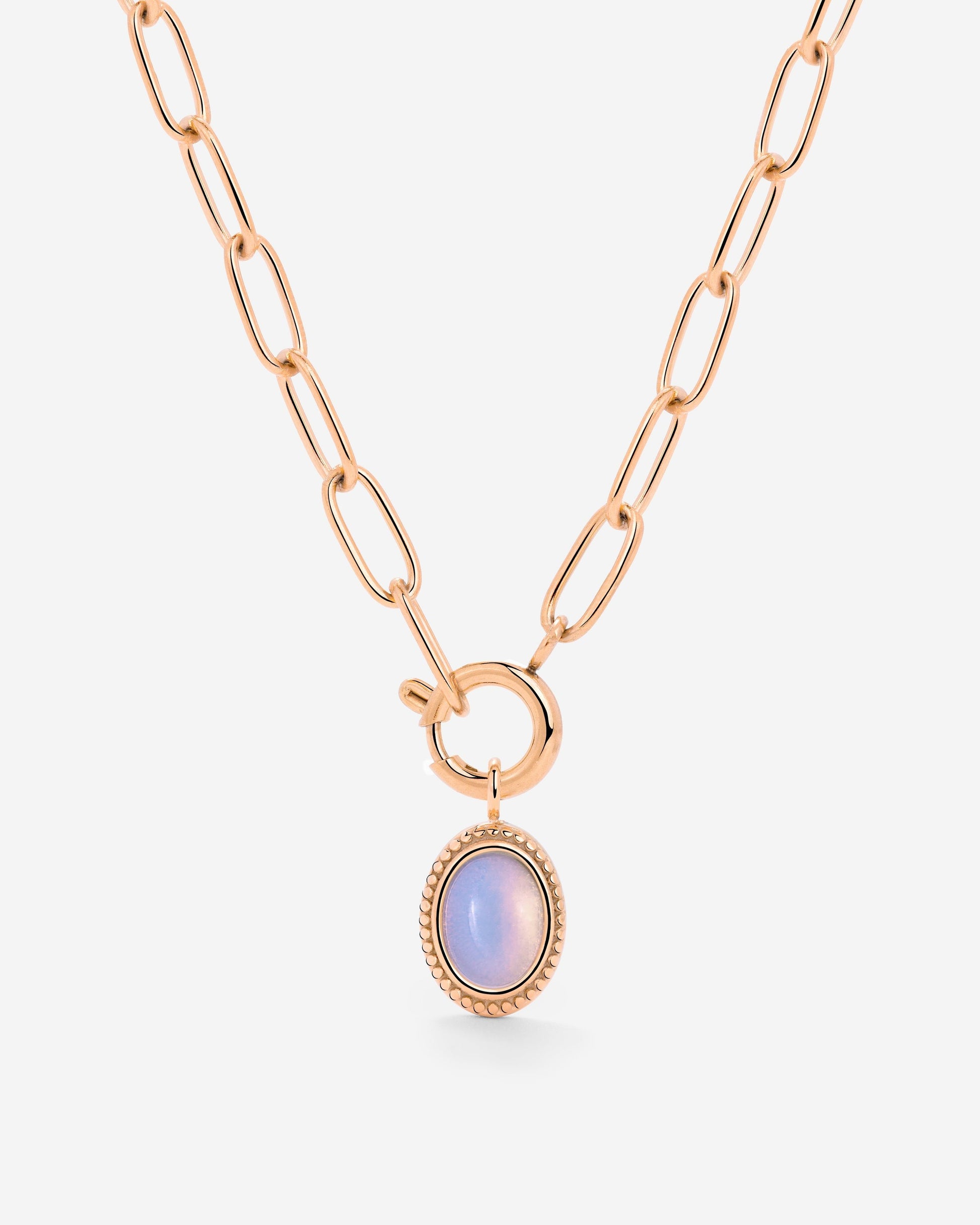 Opaline Oval Links Necklace Set Roségold