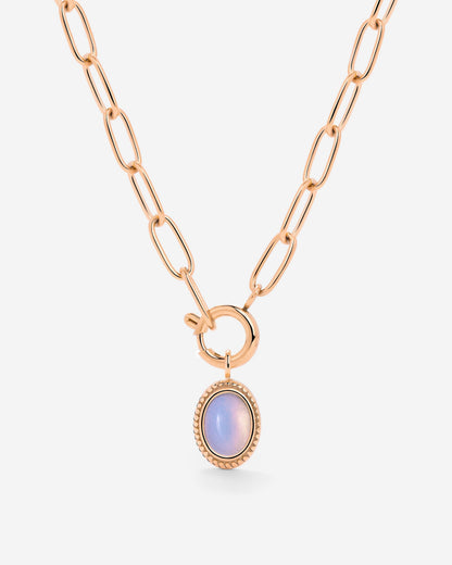 Opaline Oval Links Necklace Set Roségold