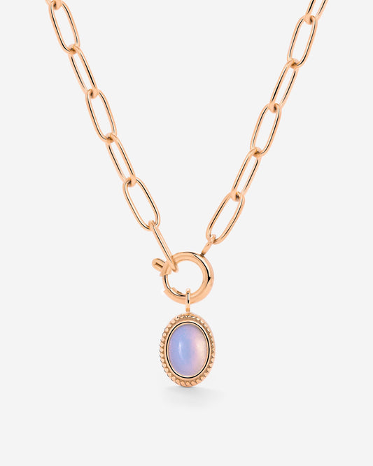 Opaline Oval Links Necklace Set Roségold