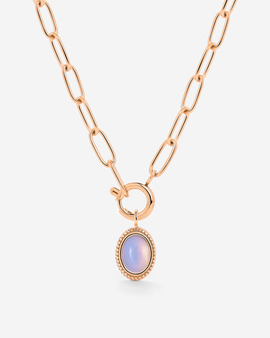 Opaline Oval Links Necklace Set Roségold