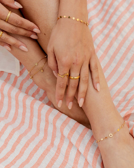 Sunny Side Up Anklet Gold