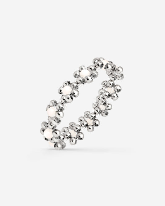 Flowery Ring Silber
