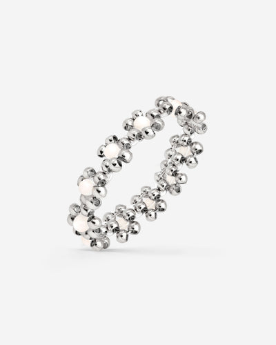 Flowery Ring Silber
