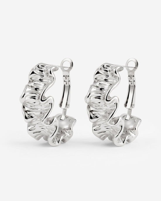 Cute Coral Hoops Silber