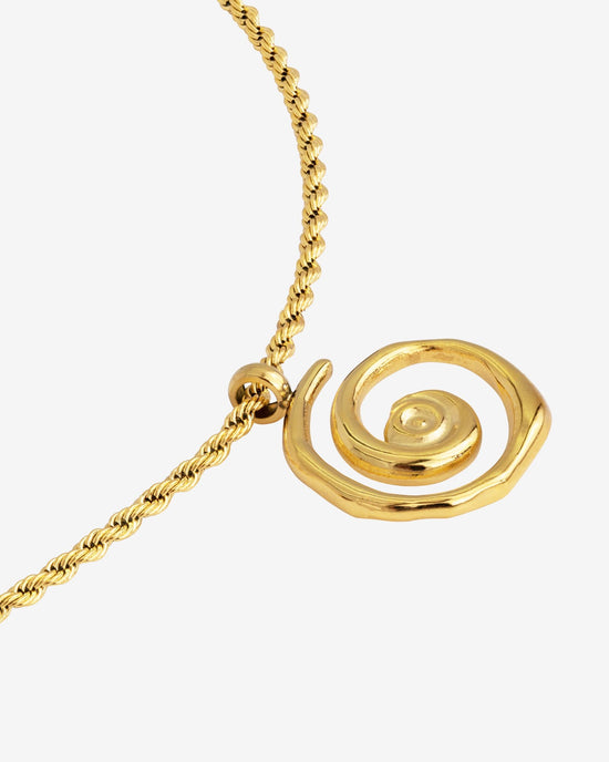 Sweet Swirl Necklace Gold