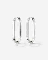 Oval Hoops Small Silber