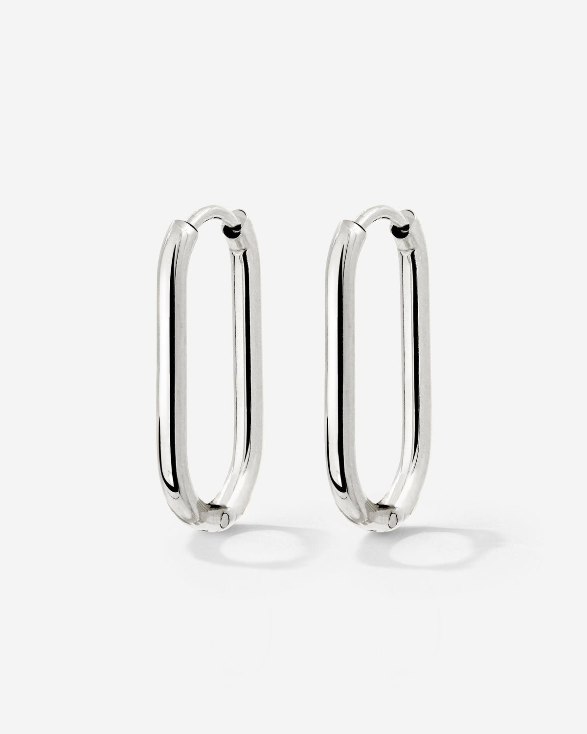 Oval Hoops Small Silber