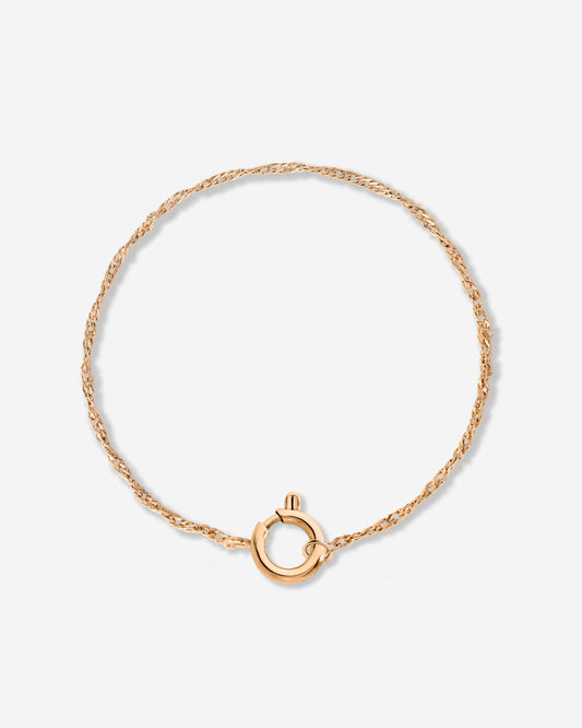 Singapore Chain Charm Bracelet Roségold