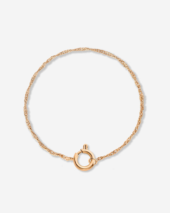 Singapore Chain Charm Bracelet Roségold