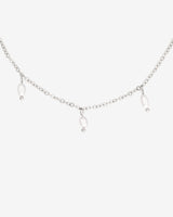 Perla Blanco Choker Silber