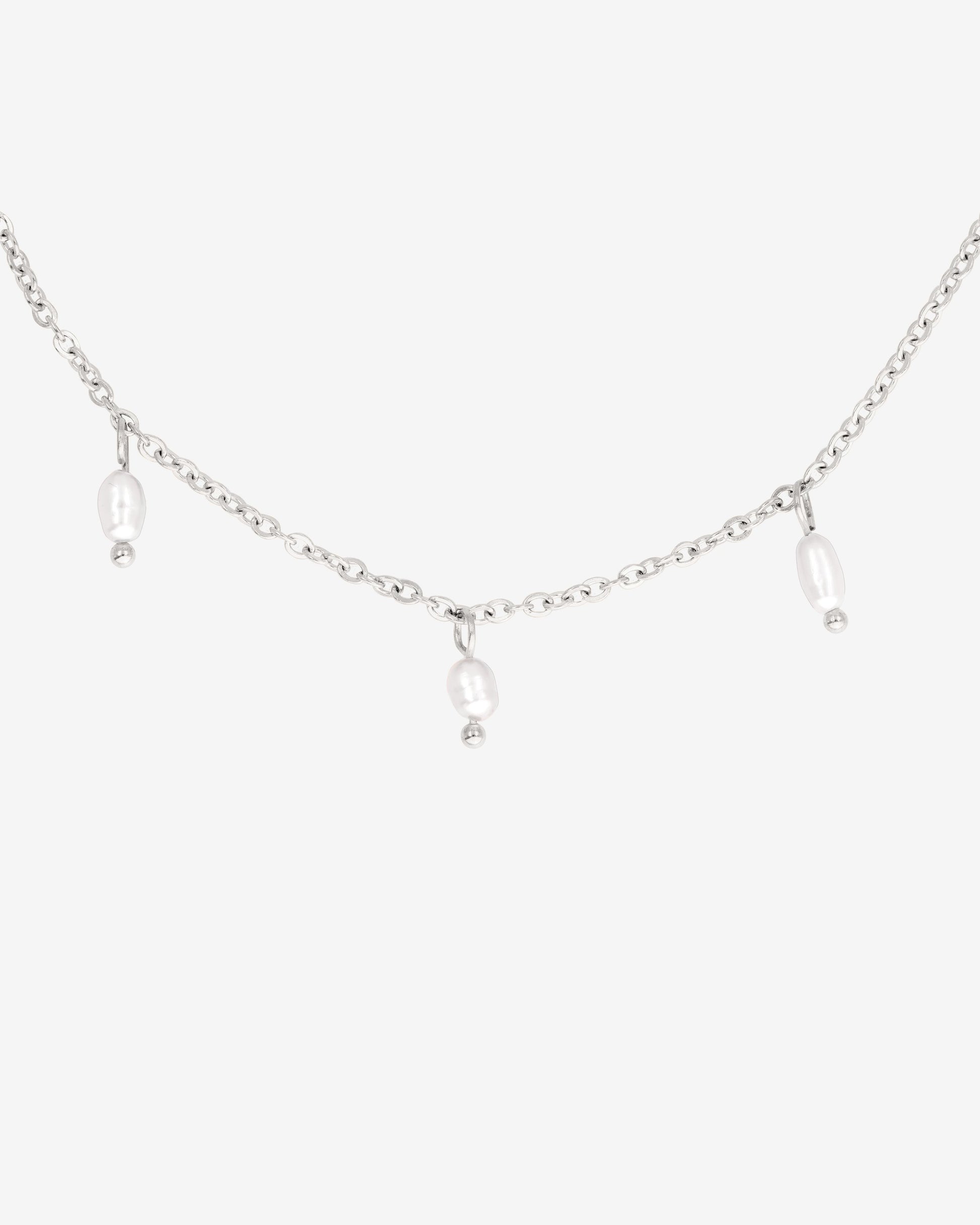 Perla Blanco Choker Silber