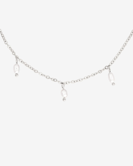 Perla Blanco Choker Silber