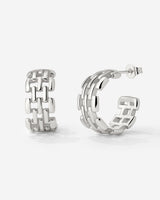 Reverie Hoop Studs Silber