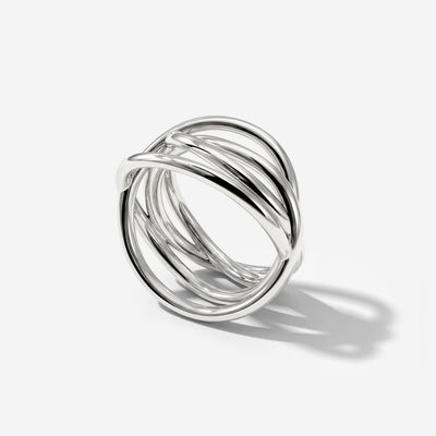 Intertwined Ring Silber