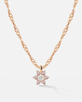 Sparkling Pink Petal Necklace Roségold
