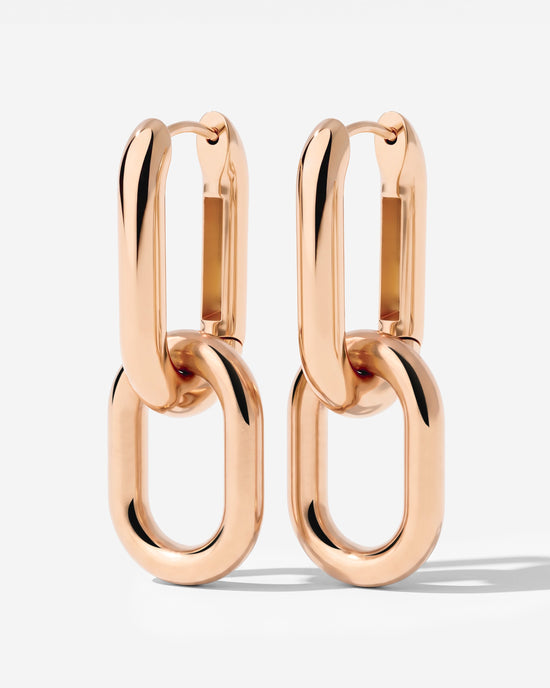 Chunky Bold Oval Hoop Set Small