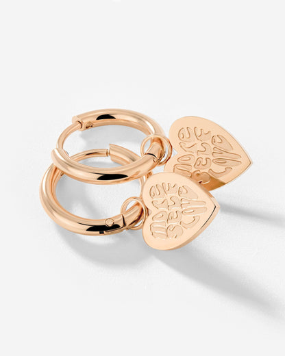 More Self-Love Hoop Set Small Roségold