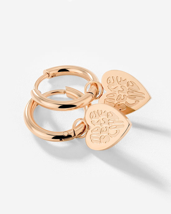 More Self-Love Hoop Set Small Roségold