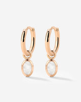 Mother of Pearls Hoop Set Roségold