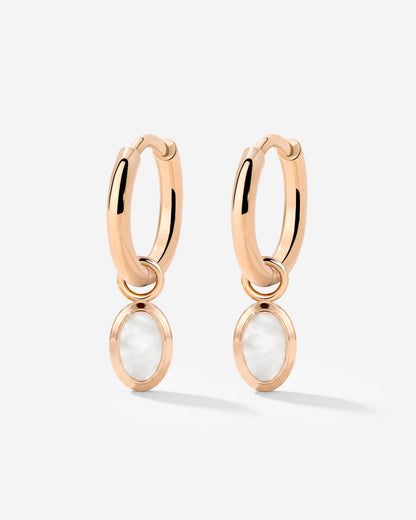 Mother of Pearls Hoop Set Roségold