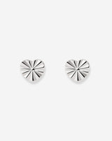 Glass Heart Studs Silber