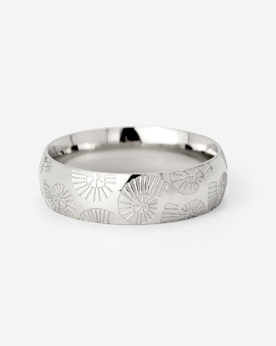 Ammonite Shell Ring Silber