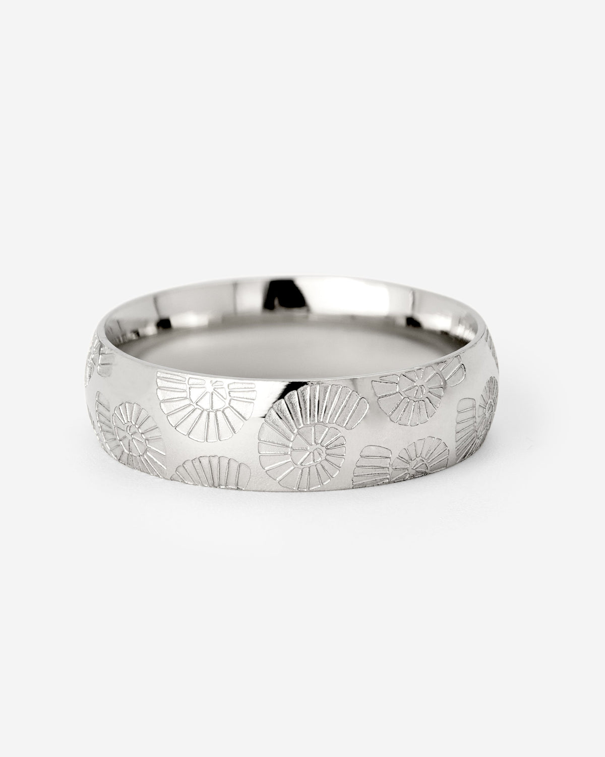Ammonite Shell Ring Silber