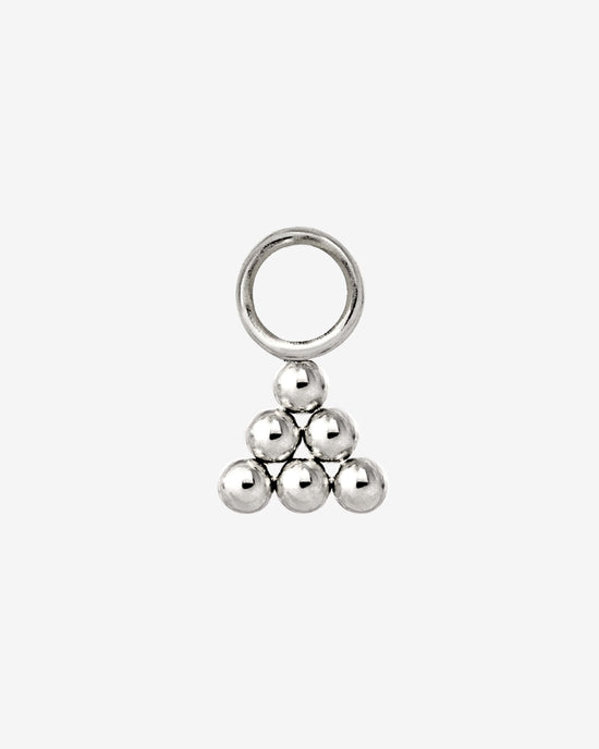 Tiny Beads Twisted Hoop Set Small Silber