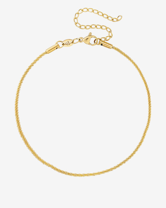 Criss Cross Chain Anklet Gold