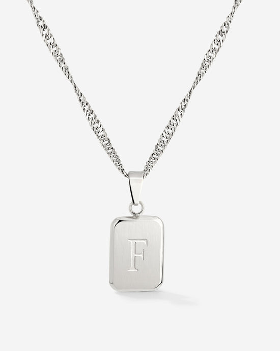Letter Necklace Silber
