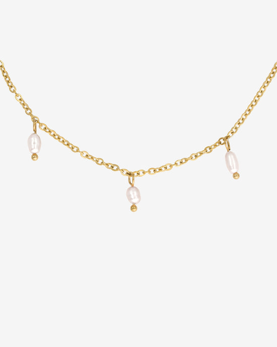Perla Blanco Choker Gold