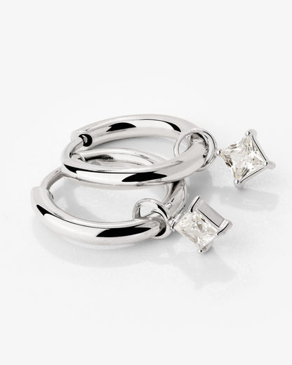 North Star Hoop Set Small Silber