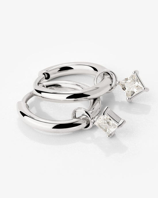 North Star Hoop Set Small Silber
