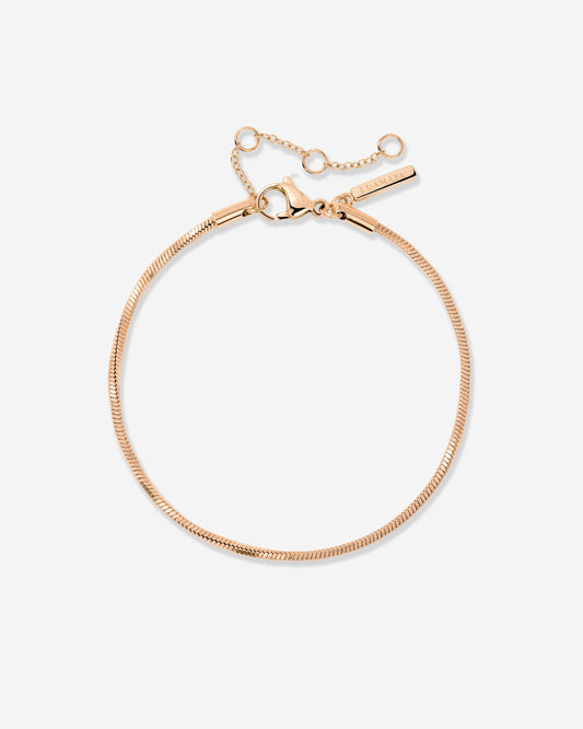 Squared Snake Chain Bracelet Roségold