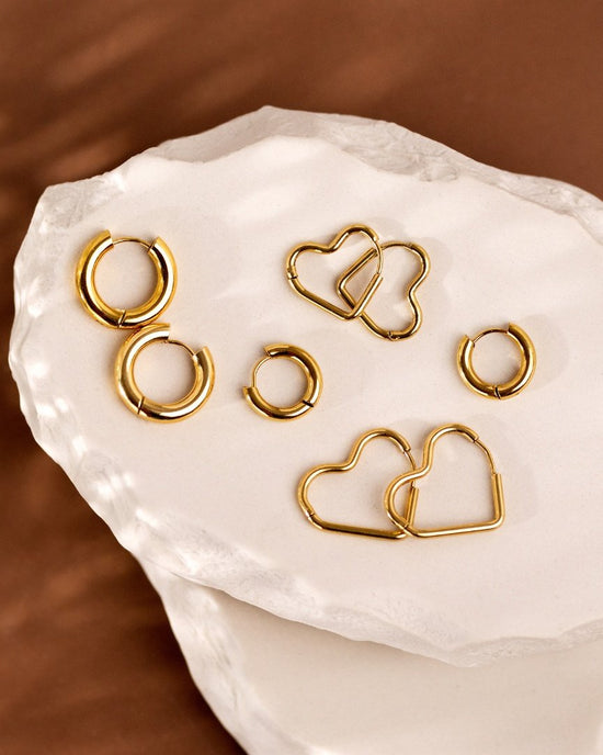 Chunky Lover Hoop Bundle Small Gold