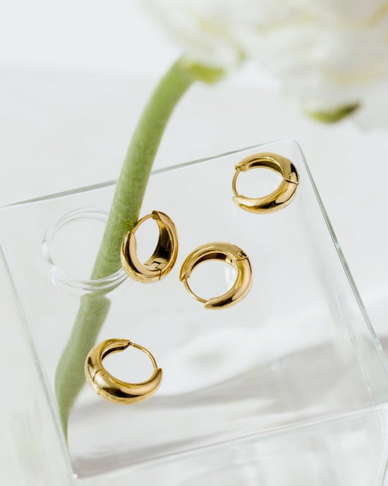 Gilded Curve Hoops Roségold