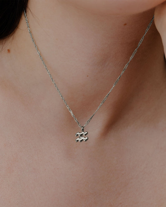 Aquarius Bubble Necklace Silber