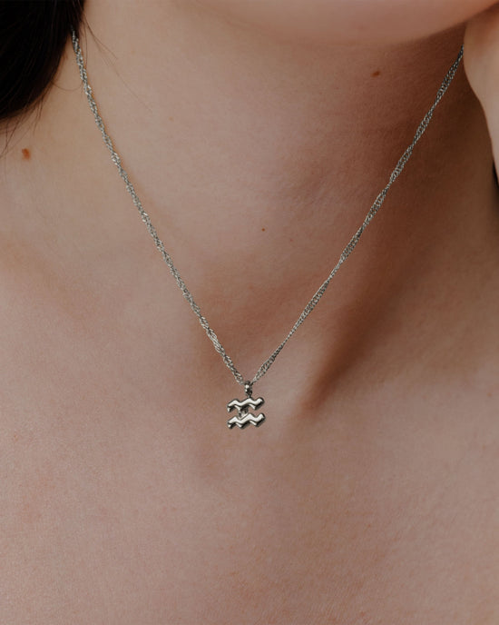Aquarius Bubble Necklace Silber