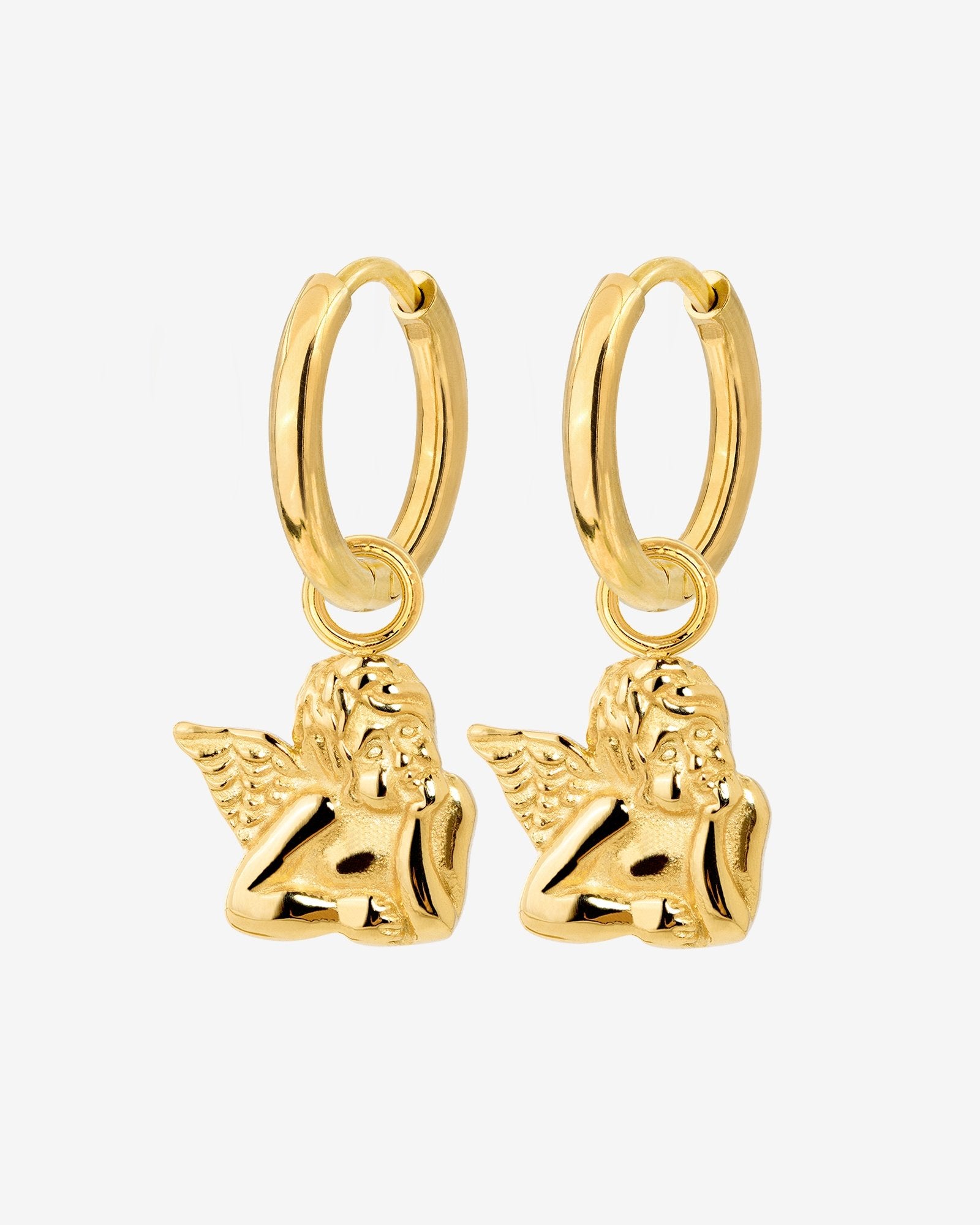 Cherub Hoop Set Small Gold