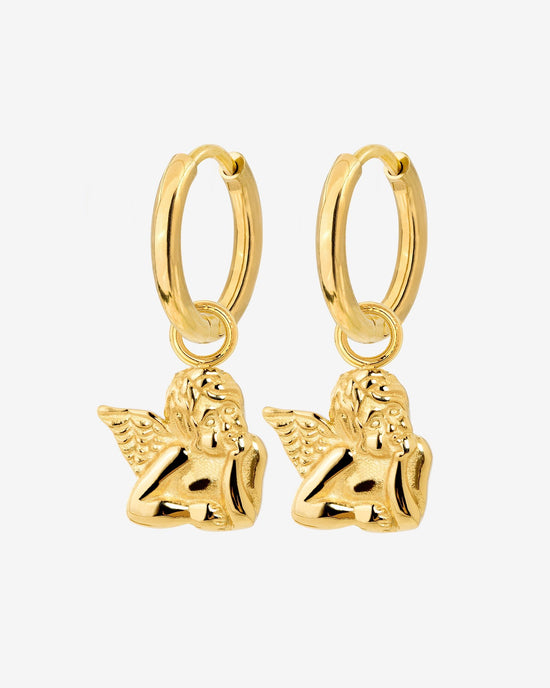 Cherub Hoop Set Small Gold