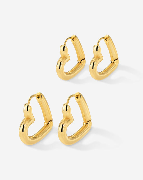 Phat Heart Hoop Bundle Gold