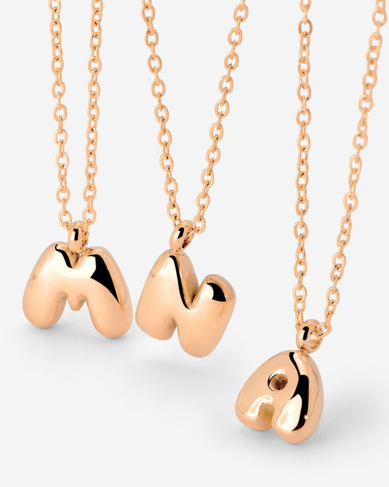 Bubble Letter Necklace Roségold