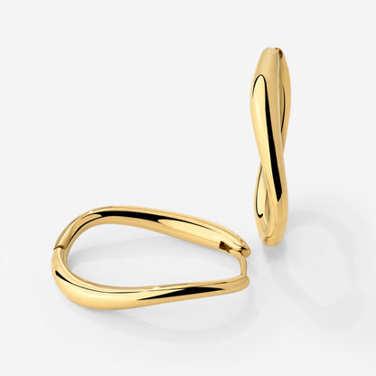 Timeless Oval Hoops Gold