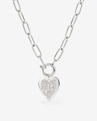 More Self-Love Oval Links Necklace Set Silber