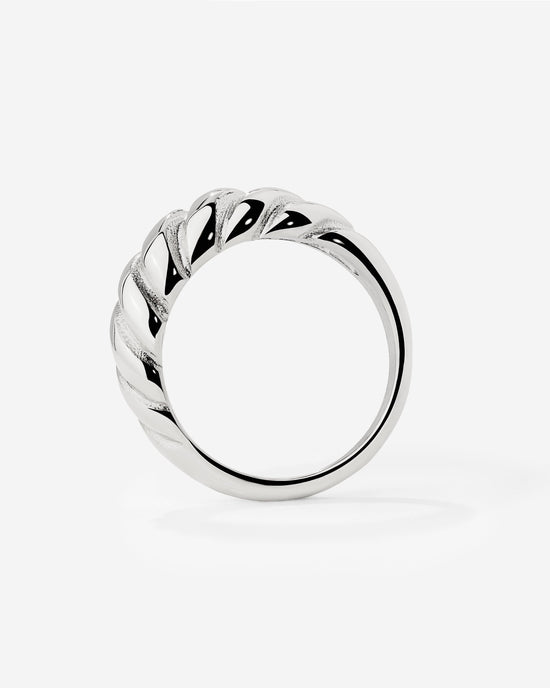 Towel Twist Ring Silber