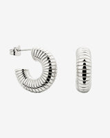 Spiral of Love Hoop Studs Small Silber